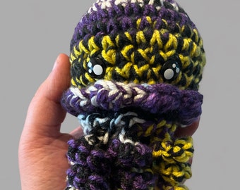 Méduse de fierté non binaire amigurumi
