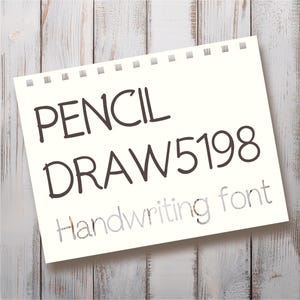 Pencil Draw5198 is a simple handwriting font. Made from writing with a digital pen. which is unique to each person. realistic as handwriting