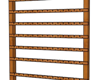 Estante para pendientes con bisagras de Alix - Plano de carpintería (IMPERIAL)