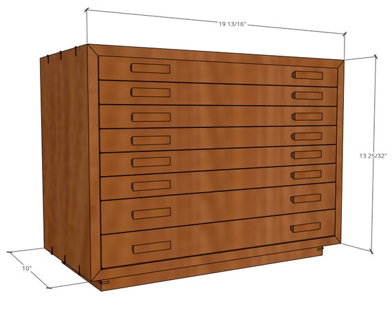 Eight-Drawer Jewelry Chest/Box Plan (Imperial & Metric)