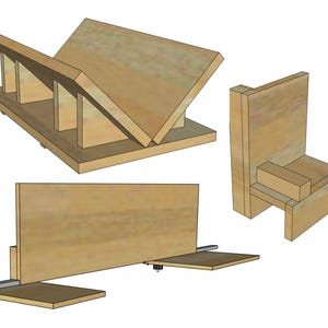 Three-Jig Plan Bundle: Resaw Fence with Infeed and Outfeed Support, Spline Jig, and Tenoning Jig (Imperial & Metric)