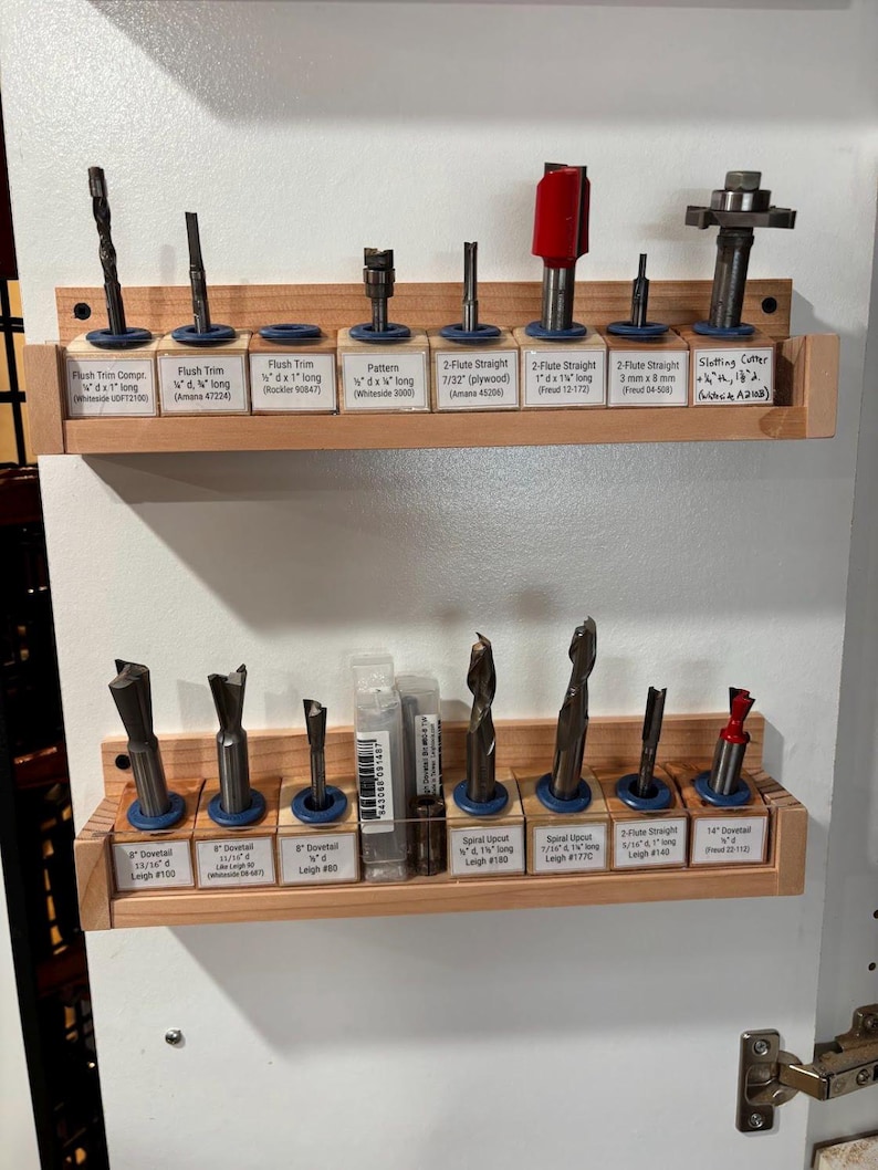Bit Cable Storage Rack Router Bit Storage Plan - Bit Blocks & Racks (imperial and Metric) - Etsy