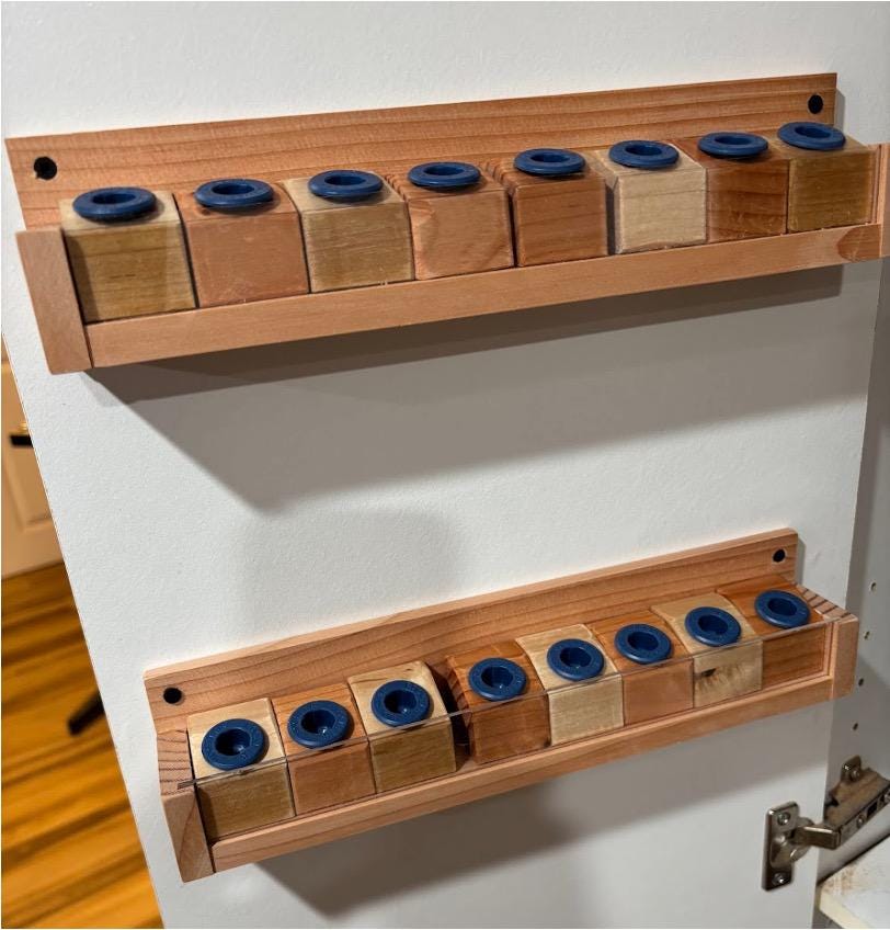 Round Block Storage Rack Router Bit Storage Plan - Bit Blocks & Racks (imperial and Metric) - Etsy