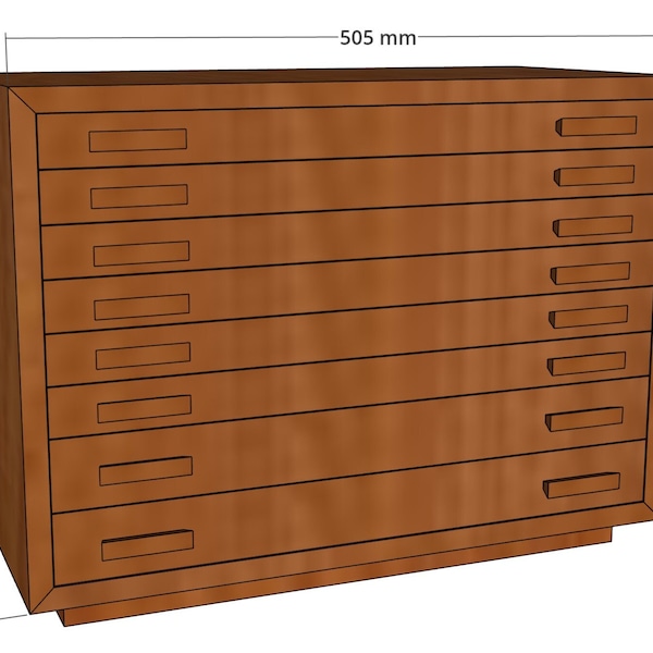 Eight-Drawer Jewelry Chest/Box Plan (METRIC)