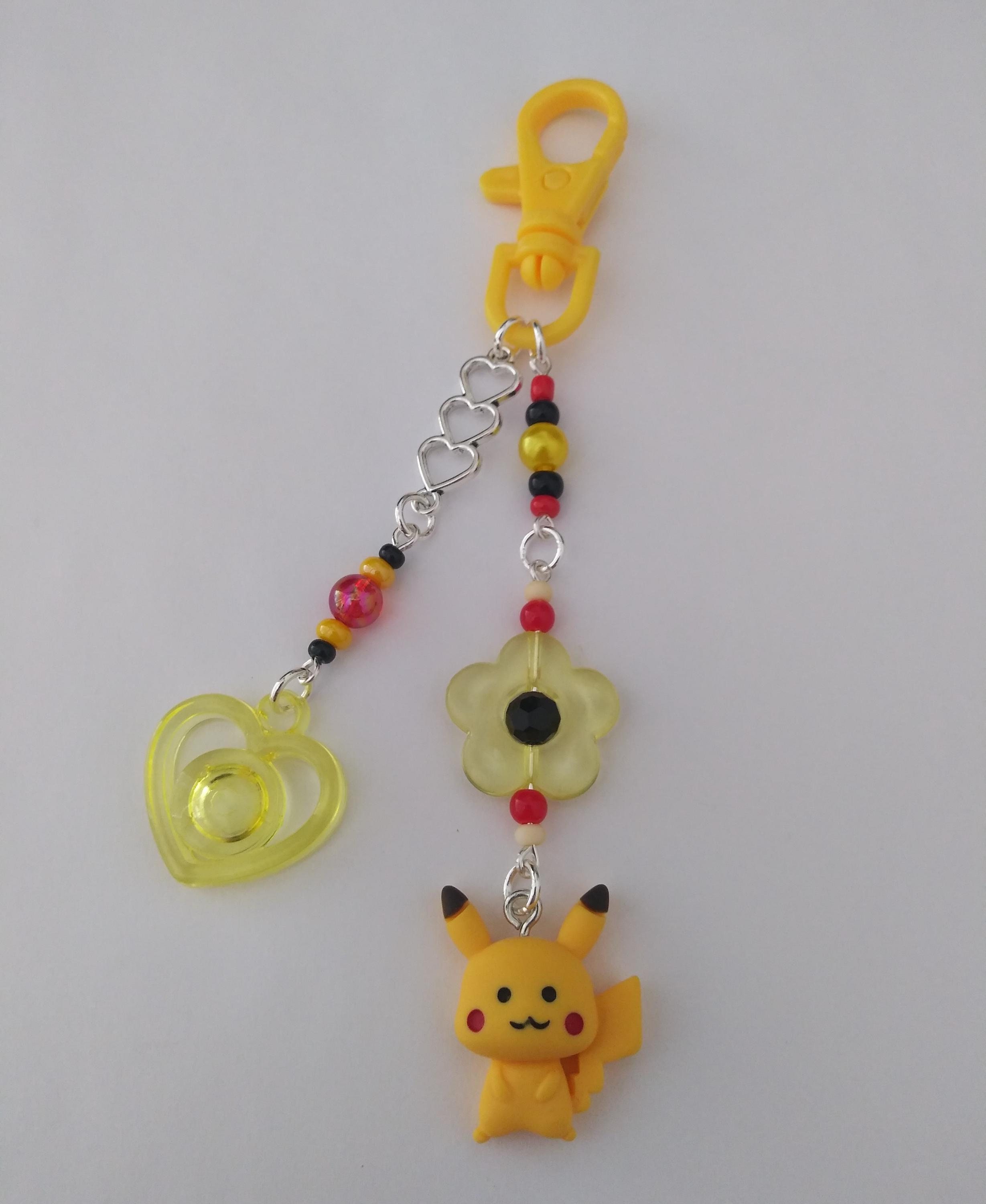 Pokemon Pikachu Inspired Bag Charm Switch Charm Ita Bag Charm Keychain Beaded Clip Charm Handmade Etsy