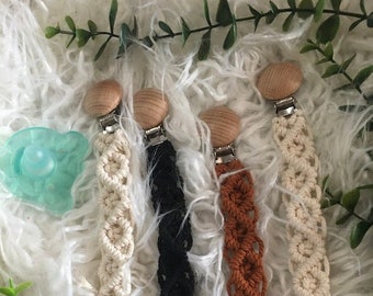Macrame Pacifier Clips