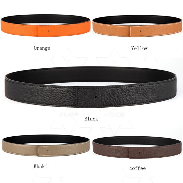 32mm H Belt Calfskin Replacement Belt Without Buckle Wide