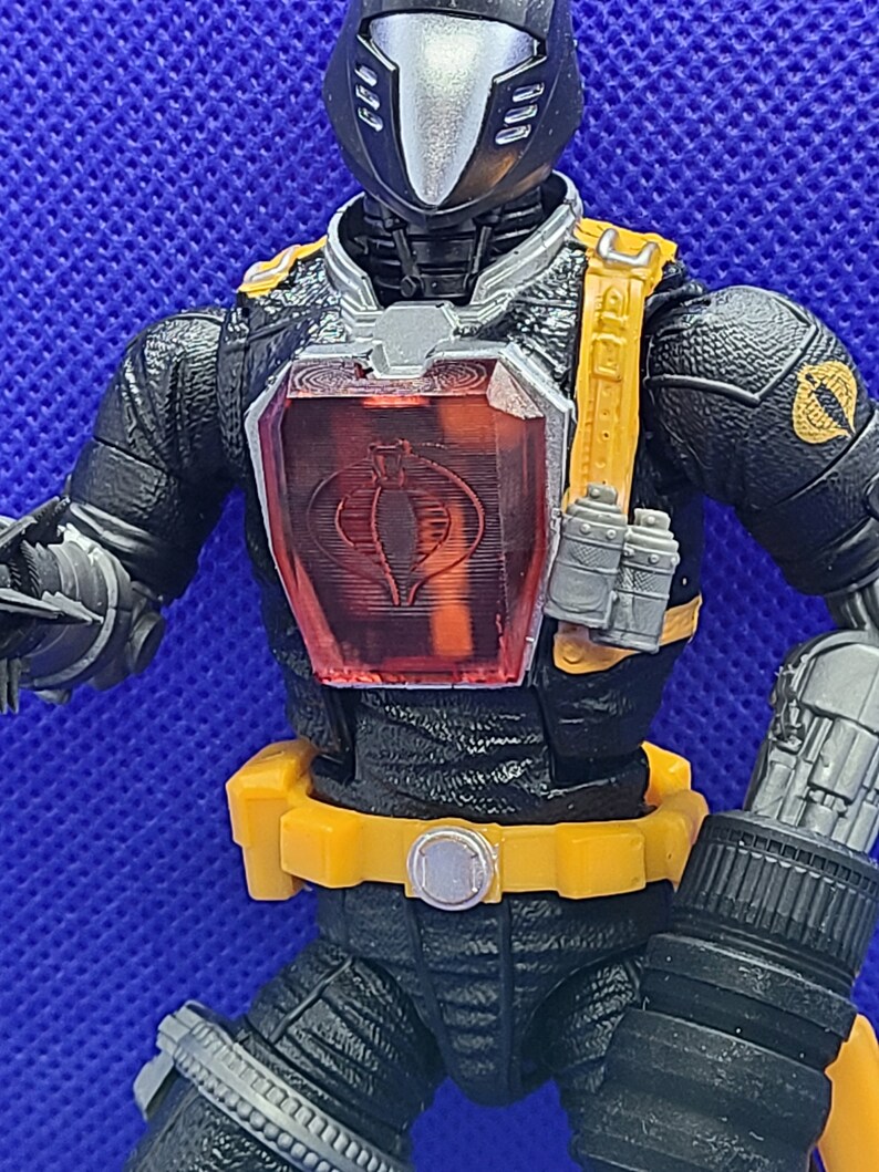 Pack of 3 Classified BAT Transparent RED Replacement With SNAKE Chest