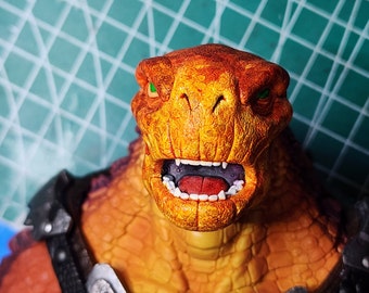 Unpainted Head inspired by Ben 10s Humungousaur - 1/12 scale Mythic/Cosmic Legions Compatible (CZ)