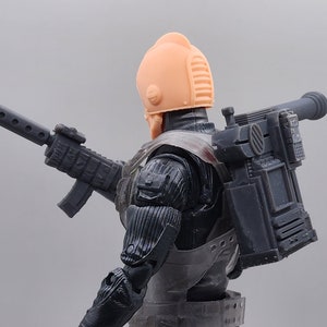 Voltar inspired Heads, Backpack, walkie talkie and Gun Classified compatible 1:12 scale image 6