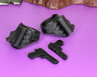 Heavy Leg Holsters with Twin Desert Eagles -  1/12 scale