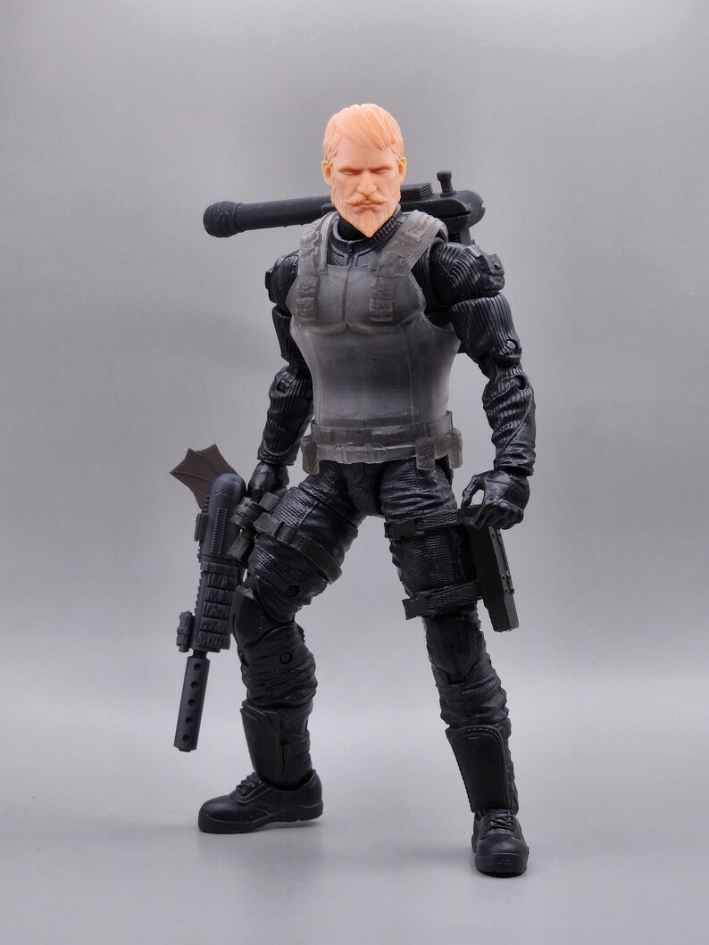 Voltar inspired Heads, Backpack, walkie talkie and Gun Classified compatible 1:12 scale image 7