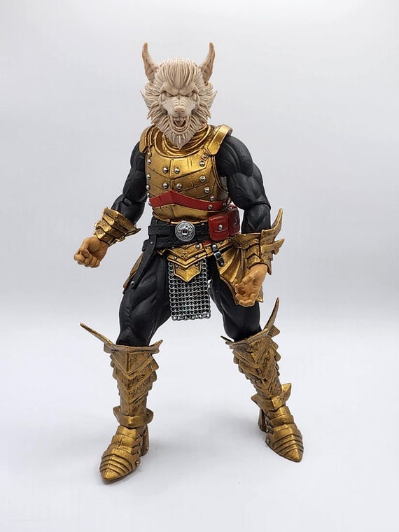 Kieran Nightclaw Werewolf Head - Scaled for Mythic Legions