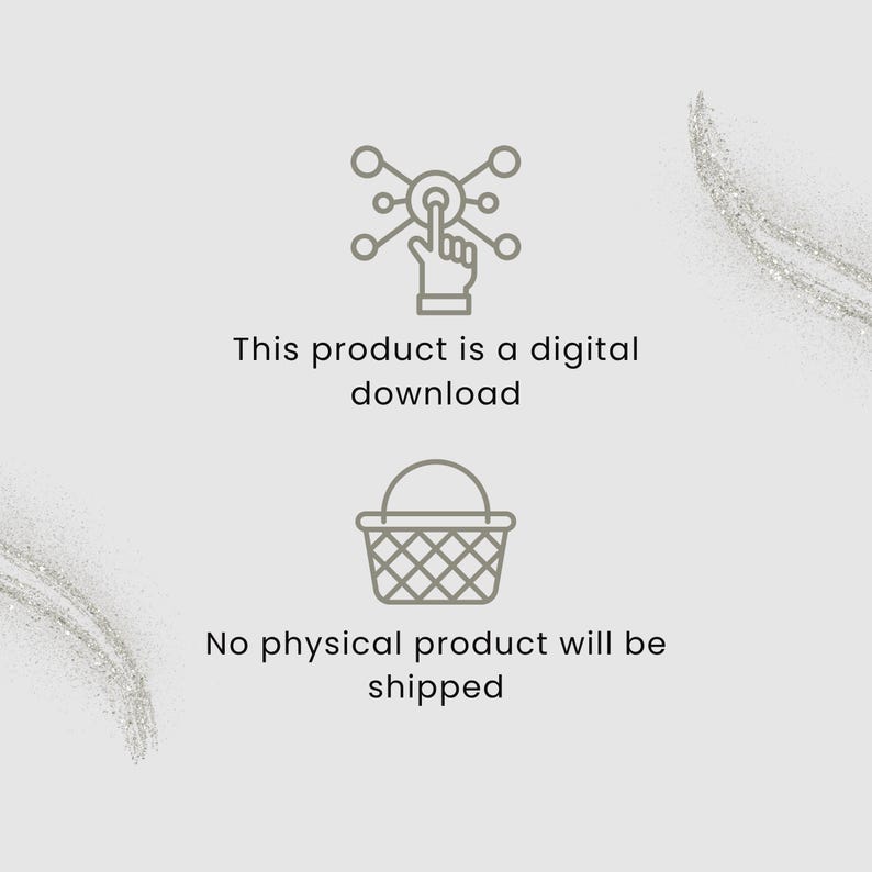 May include: Image with text stating "This product is a digital download" and "No physical product will be shipped." The image includes a graphic of a hand touching a network and a basket.