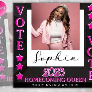 Homecoming Queen Flyer, Vote For Me, Prom Flyer, Homecoming Campaign Flyer, 2025 Election Flyer, Voting Flyer, Class President Campaign
