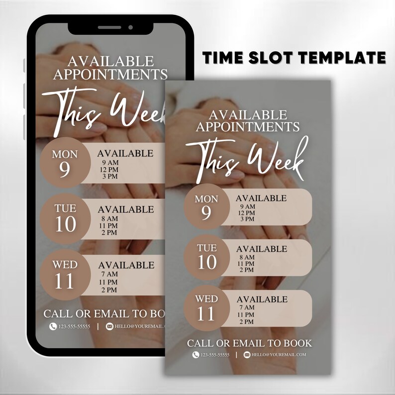Weekly Availability Calendar Instagram Story, Instagram Story Schedule ...