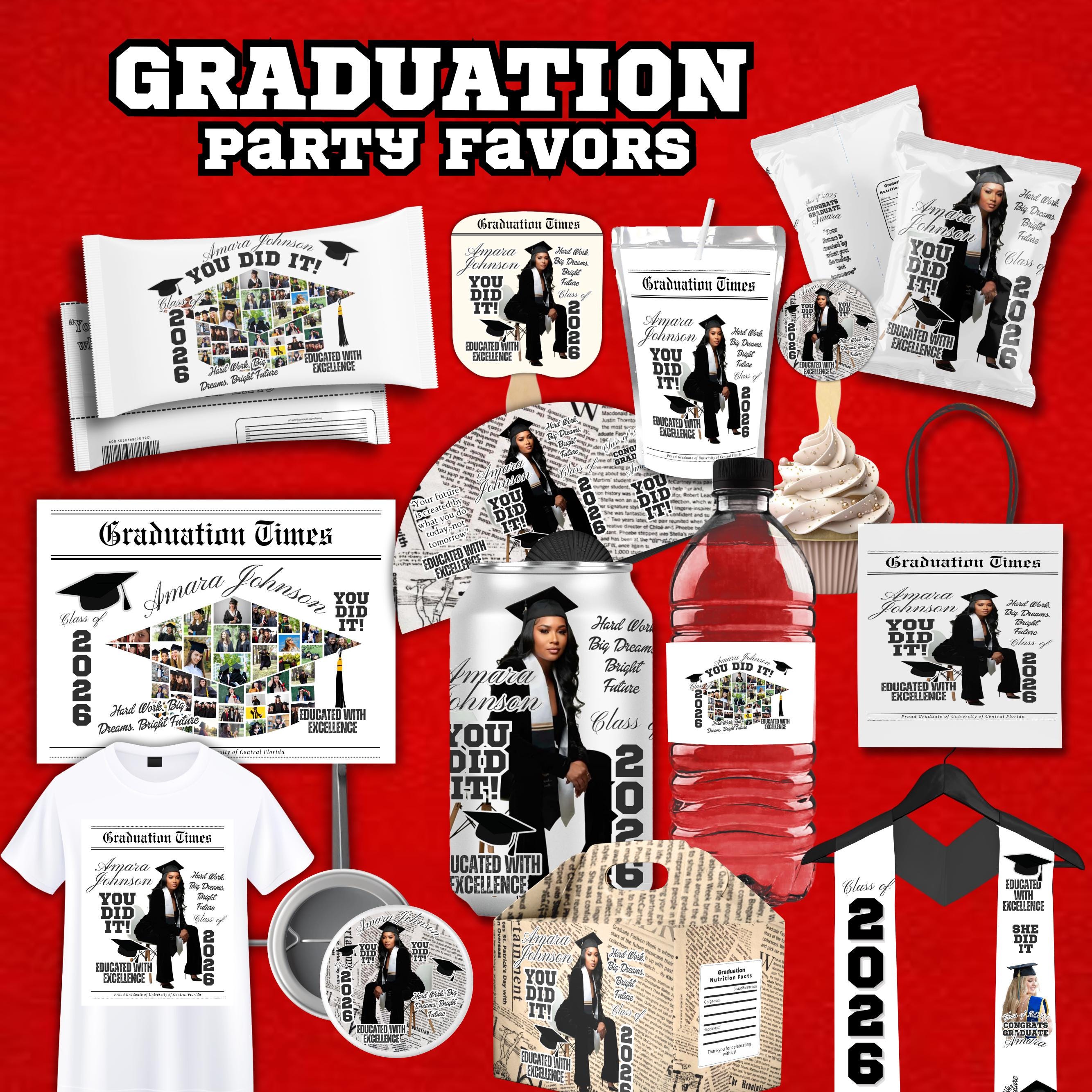 Graduation Party Favor Bundle, Newspaper Graduation Class of 2026 Treat ...