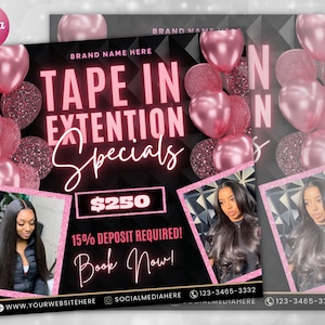 Tape In Extension Flyer, Tape In Extension, Hair Flyer Fall, Diy Hair Flyer, Hair Extension Post, Tape In Flyer