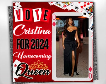 Homecoming Flyer, Vote Homecoming Queen Flyer, Campaign Flyer, Class Campaign Flyer, Prom Queen Flyer, Election Flyer, Canva Templates