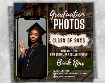 Editable Photoshoot Graduation Season Flyer, Photoshoot Template, Photographer Flyer, Graduation Season, Canva Digital Flyer Template