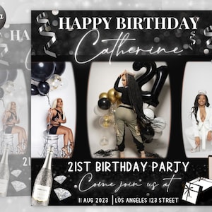 Editable Birthday Flyer, Birthday Girl Invitation, Birthday Flyer Girl, Happy Birthday Flyer, Birthday Party Invitation, Party invitation