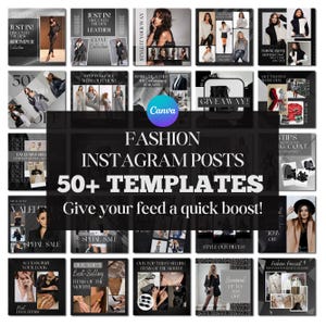 Fashion Insta Post, Instagram Clothing Brand, Fashion Instagram Templates, Instagram Stories, Canva Editable, Instant Download