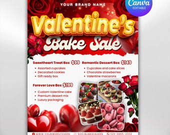 Folleto de venta de pasteles de febrero, folleto de venta de pasteles de San Valentín, folleto de dulces, folleto de postres de San Valentín, venta de San Valentín, folleto de pastelería