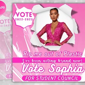 Vote Campaign Flyer, Homecoming Flyer, Homecoming Campaign, Homecoming Queen, Homecoming Vote For Me, Social Media Flyer