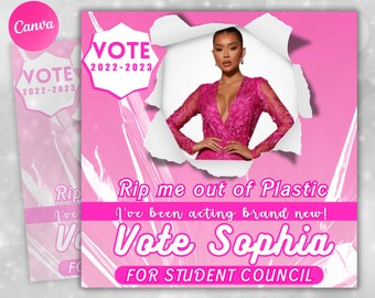 Vote Campaign Flyer, Homecoming Flyer, Homecoming Campaign, Homecoming Queen, Homecoming Vote For Me, Social Media Flyer
