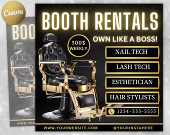 Esthetician Flyer, Booth Rental Flyer, Beautician Flyer, Booth Rental Post, Booth for Rent Flyer, Chair Rental, Digital Flyer, Chair Rental