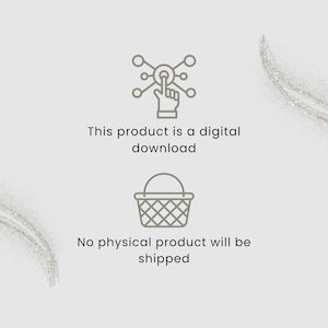 May include: A digital download graphic with the text "This product is a digital download" and "No physical product will be shipped." The image includes a hand touching a network and a basket icon.
