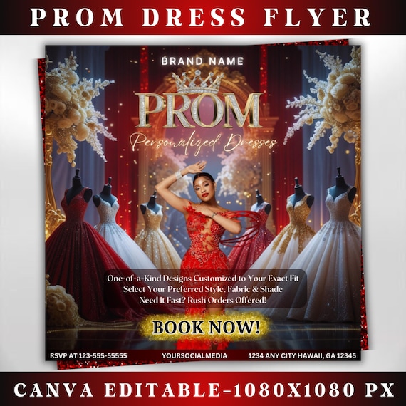 prom dress sale flyer Prom Dress Flyer, Gold Prom Dress Flyer, Prom Flyer, Prom Dress Sale Flyer,  Prom Fashion Flyer, Prom Party Celebration Flyer Canva