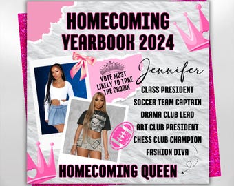 Homecoming Flyer, Vote Homecoming Queen Flyer, Campaign Flyer, Class Campaign Flyer, Prom Queen Flyer, Election Flyer, Canva Template