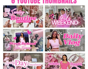 Youtube Thumbnail Canva Template, Canva Branding Kit, Customizable Minimalist Design, DIY Branding Kit Youtube Video Cover, Digital Download