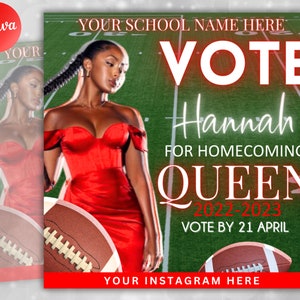 Homecoming Queen Flyer, Vote For Me, Prom Flyer, Homecoming Campaign Flyer, 2025 Election Flyer, Voting Flyer, Class President Campaign