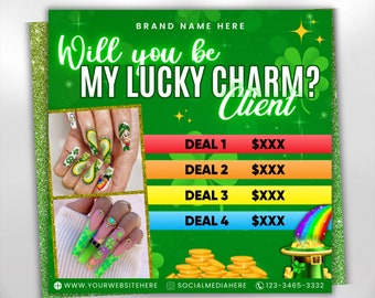 March Booking Flyer, March Flyer, March Books, St.Patricks Day Flyer, March Madness Flyer, Lashes, Nails, Hair Braid Specials Canva Template