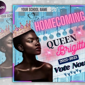 Vote Homecoming Queen Flyer, Prom Flyer, Vote For Me, Homecoming Campaign Flyer, 2025 Election Flyer, Voting Flyer, Class President Campaign