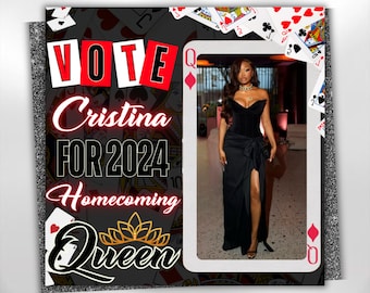 Homecoming Flyer, Vote Homecoming Queen Flyer, Campaign Flyer, Class Campaign Flyer, Prom Queen Flyer, Election Flyer, Canva Templates