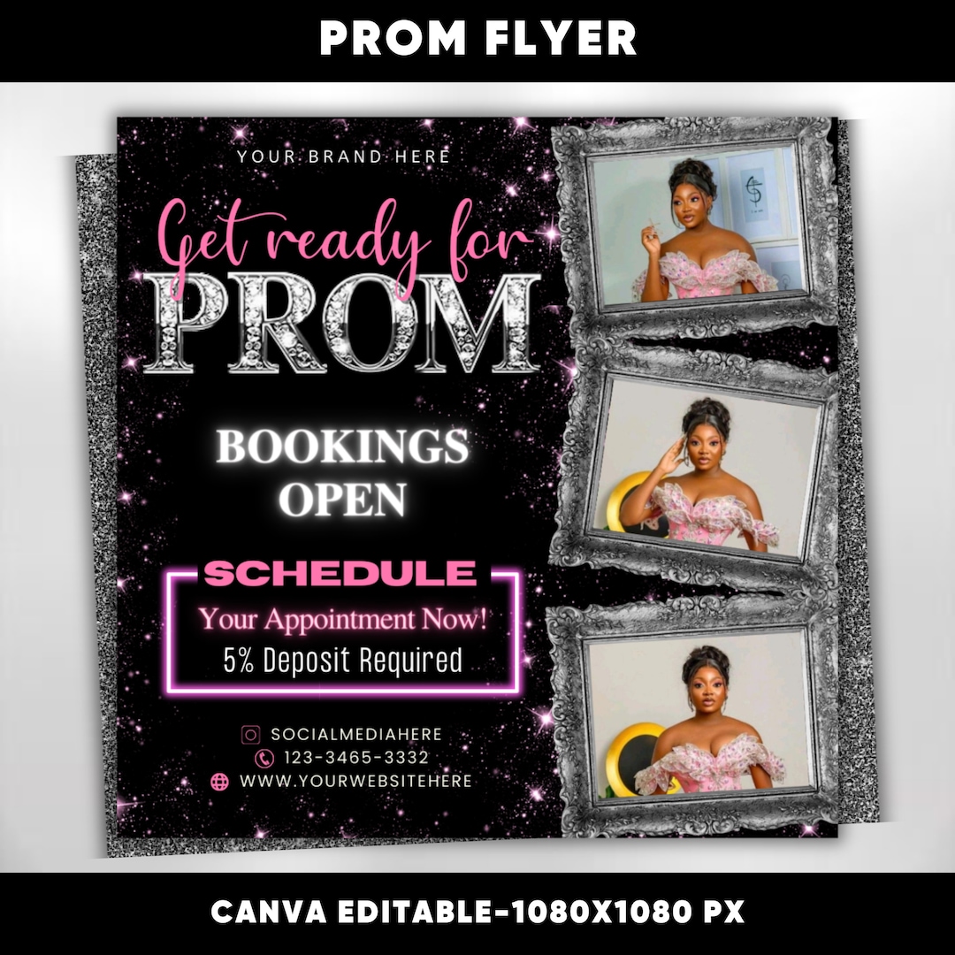 Prom,prom Flyer,booking Flyer,prom Makeup Flyer,prom Sale Flyer,hair ...