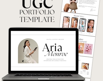 UGC Portfolio & Media Kit Template| Digital Package Professional Layout| Influencer Rate Sheet| Beginner Media Kit Canva|Marketing Media Kit