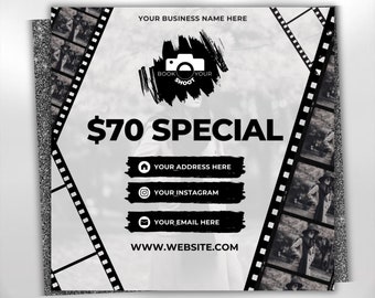 Photographer Flyer, Editable Photoshoot Graduation Season Flyer, Photography Flyer, Graduation Season Canva Digital Flyer Template