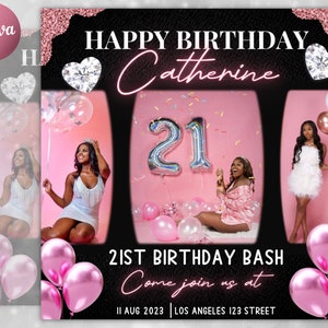 Birthday Flyer, Birthday Flyer Girl, Birthday Flyer Template, Happy Birthday Flyer, Birthday Dinner, Birthday Invitation, Birthday Bash