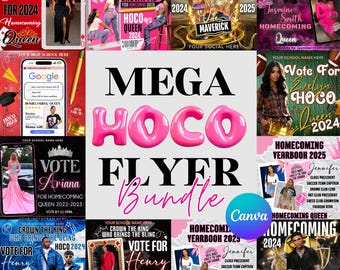 Bearbeitbares Flyer-Bundle für die Heimkehr-Königin, Wahlkampf-Flyer-Paket für die Heimkehr-Königin, Vote for Queen Canva-Vorlage, Vote for Me-Flyer