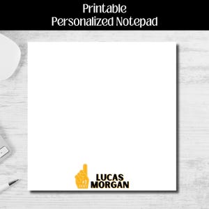 Printable Personalized Dad Notepad – Custom Name Stationery for Father's Day Gift – Cute Digital Download Notepad for Dad