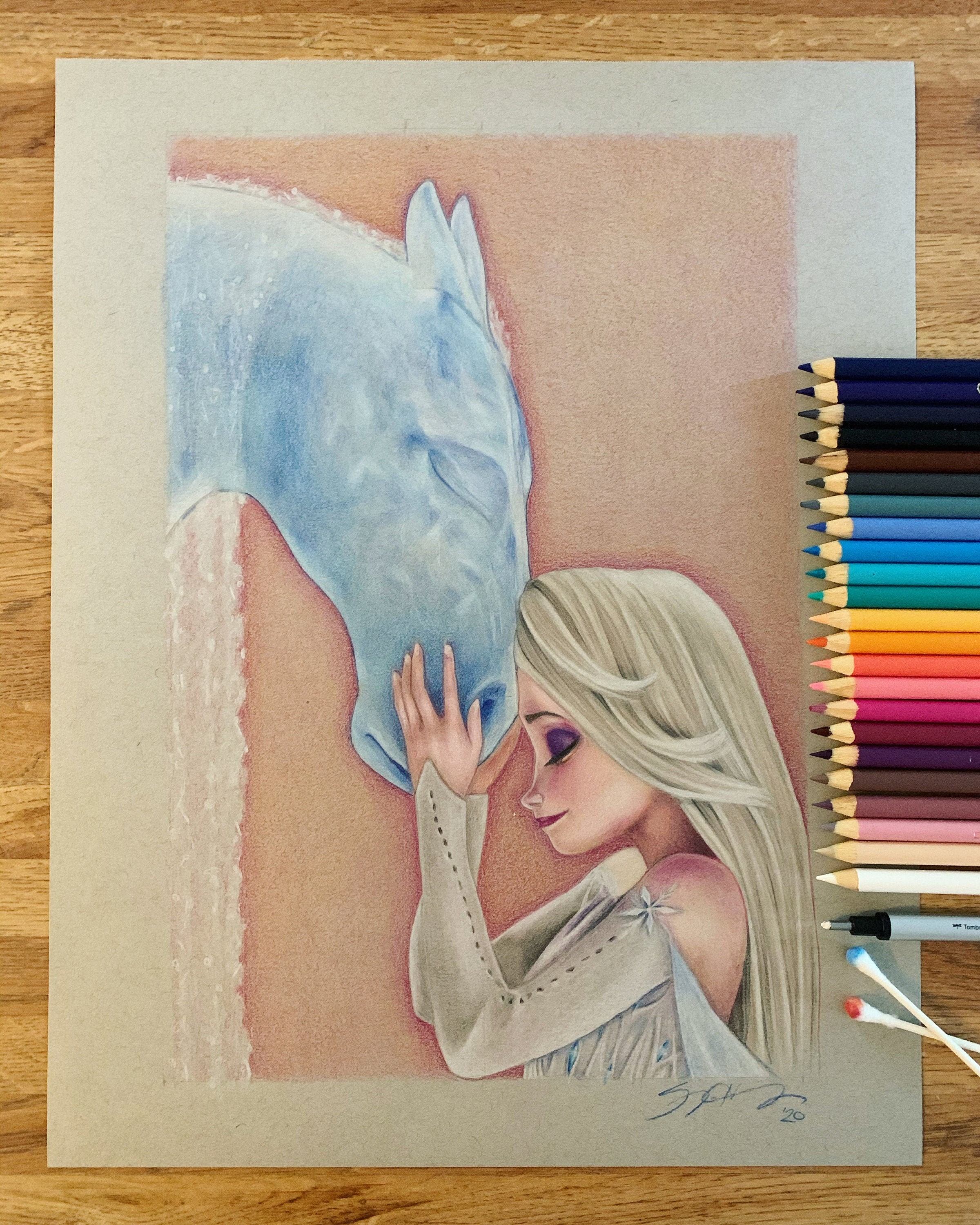 FROZEN Fine Art elsa and the Water Nokk Original Etsy UK
