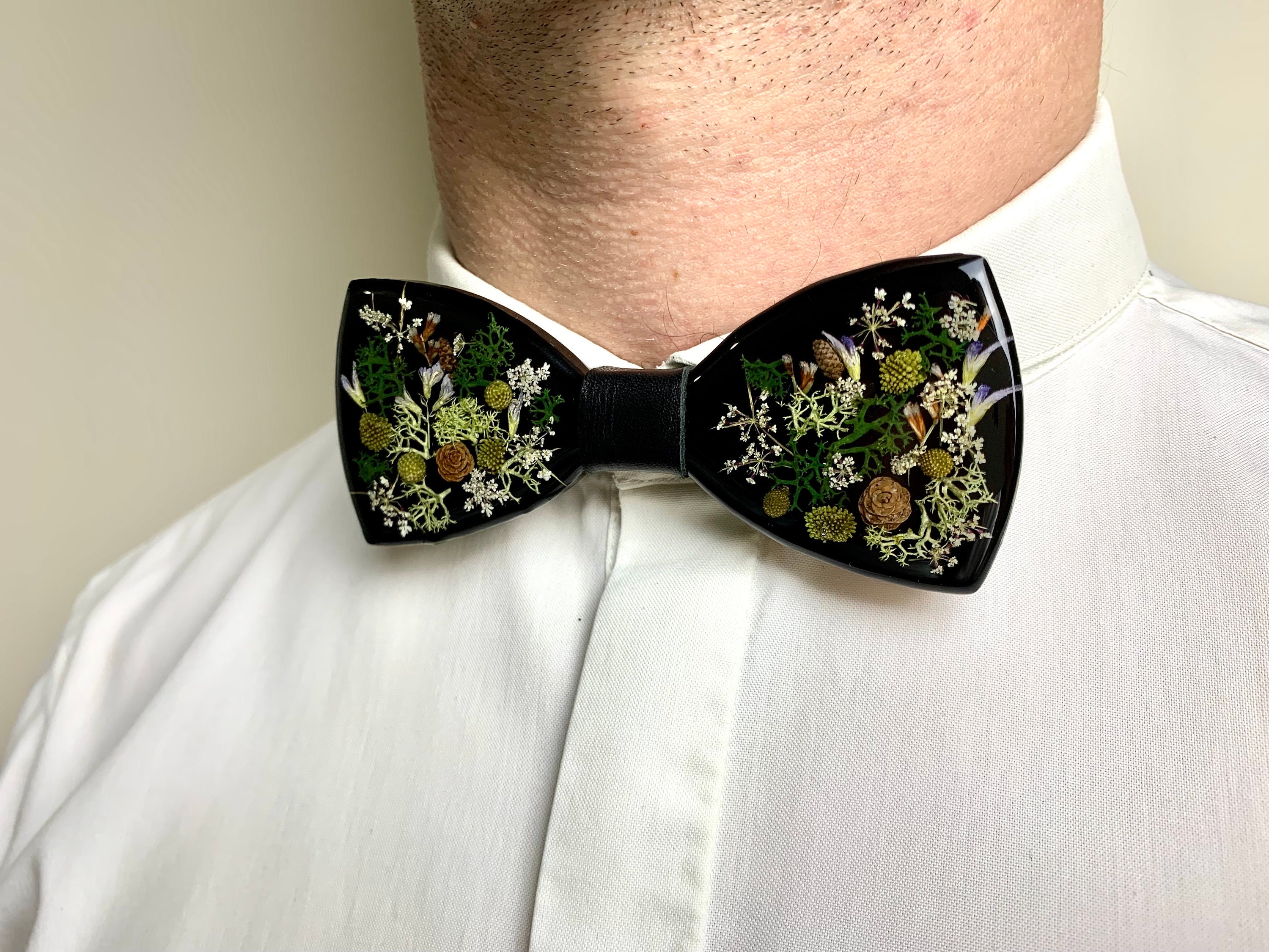 Forest Bow Tie, Mans Bow Tie, Unique Bow Tie, Unusual Bow Tie, Unusual