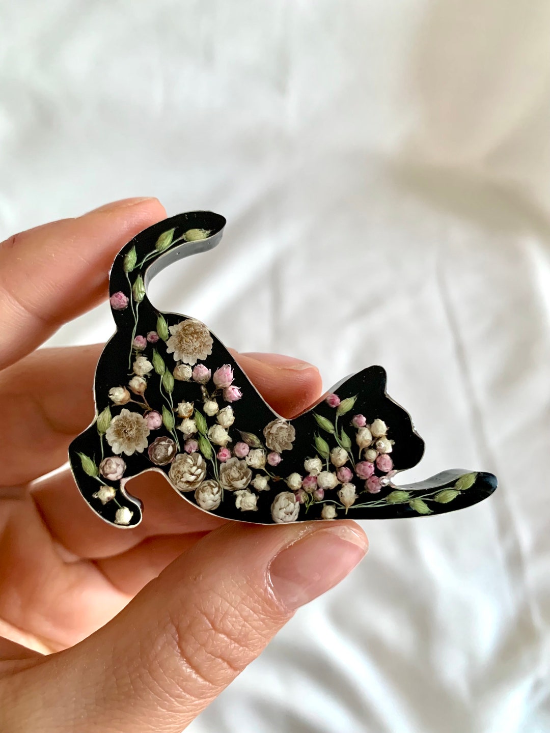 Broche Chat Ficelle Vert - Bijoux Pavone