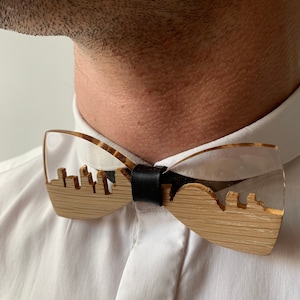 Men’s bow tie, town bow tie, wedding bow tie, design bow tie, wooden bow tie, groomsmen bow tie, boys bow tie, gift for husband, mens gift