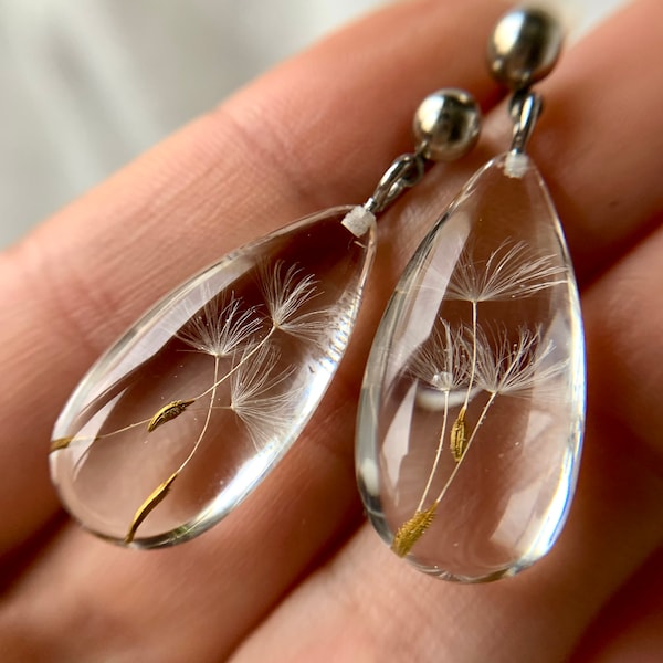 Dandelion earring, dandelion jewelry, botanical earrings, unique earrings, unusual earring, cute earrings,woman’s earrings, earrings set.