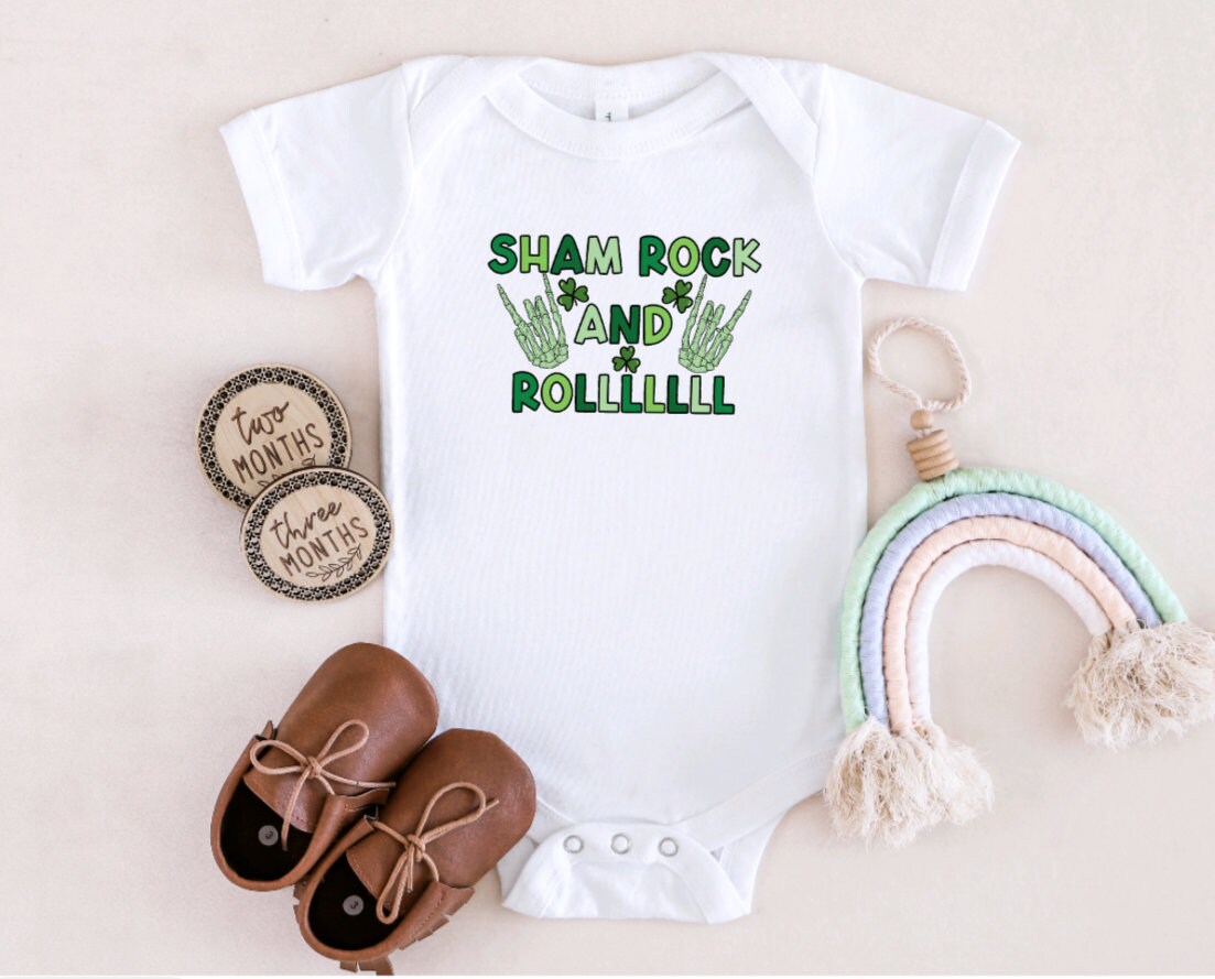 Discover SHAMROCK AND ROLL onesie